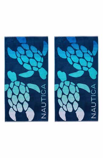 Nautica Set of 2 Cotton Blend Terry Beach Towels