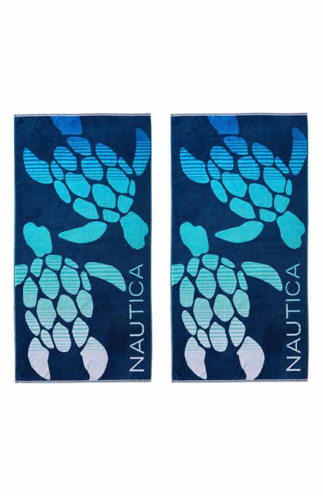 Nautica Set of 2 Cotton Blend Terry Beach Towels