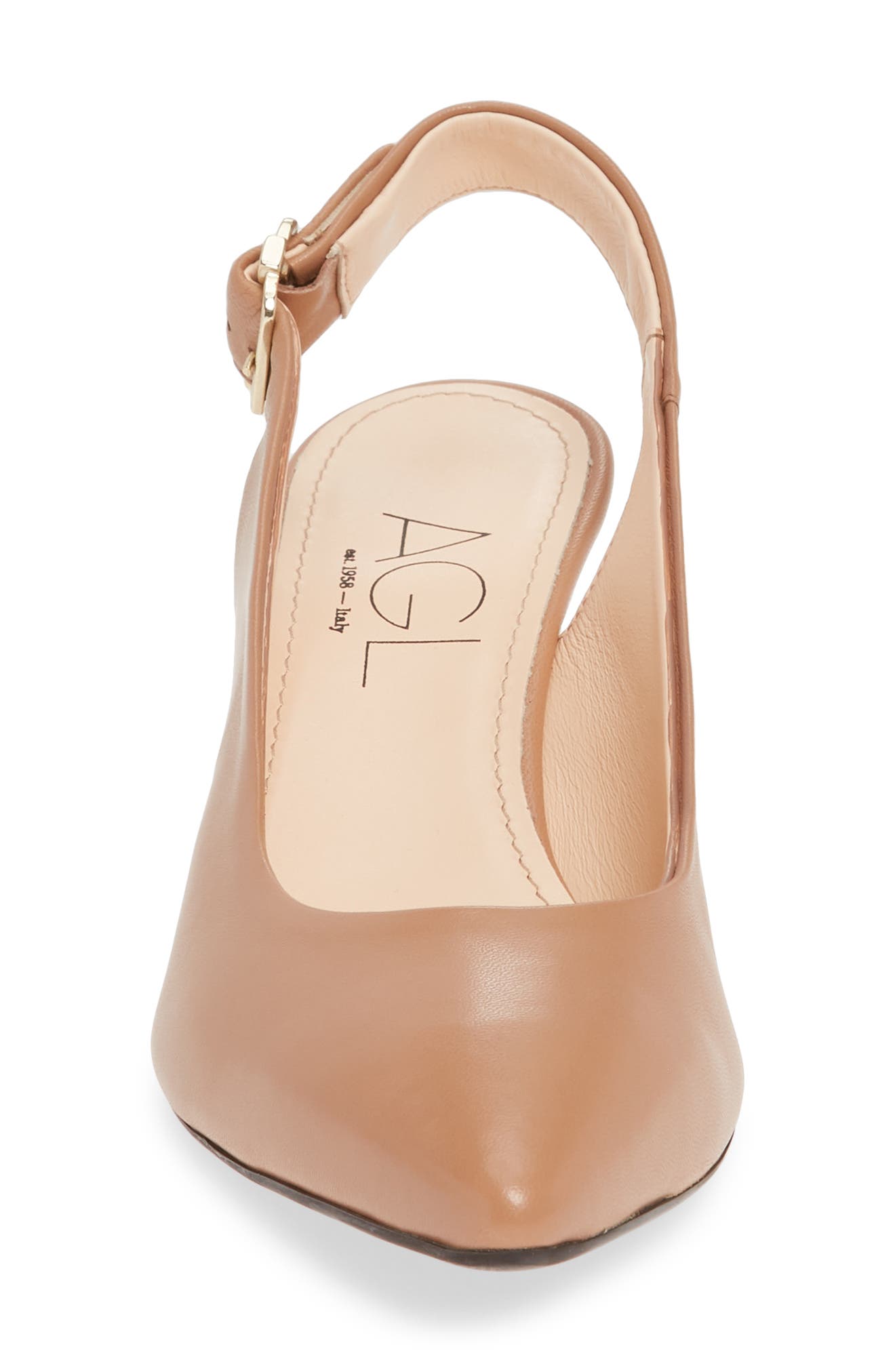 Slingback Pump, Alternate, color, CARAMEL LEATHER