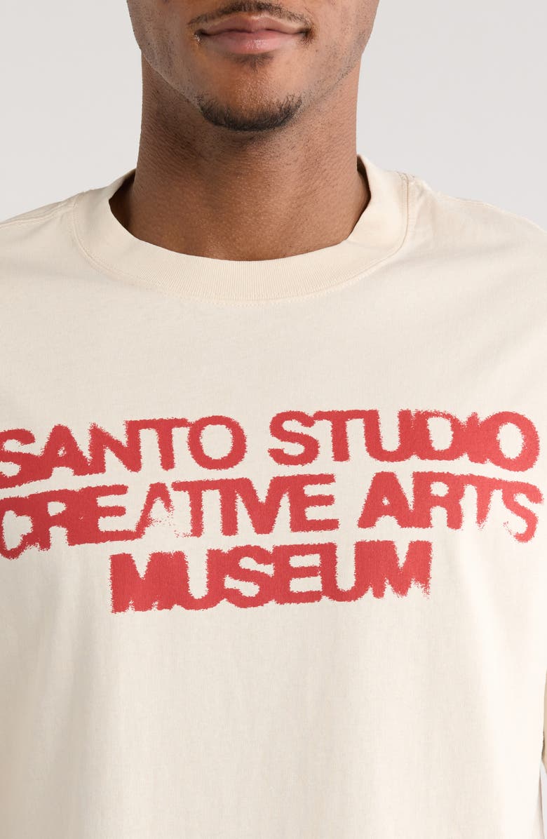 SANTO STUDIO Museum Drappo Graphic T-Shirt, Alternate, color, Cream