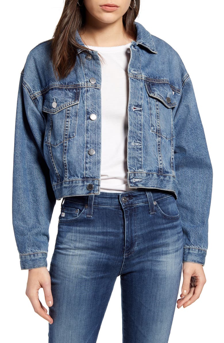 AG Mirah Denim Trucker Jacket, Main, color, 