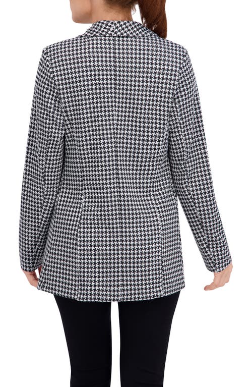 Ookie & Lala Houndstooth Shawl Collar Blazer In Multi