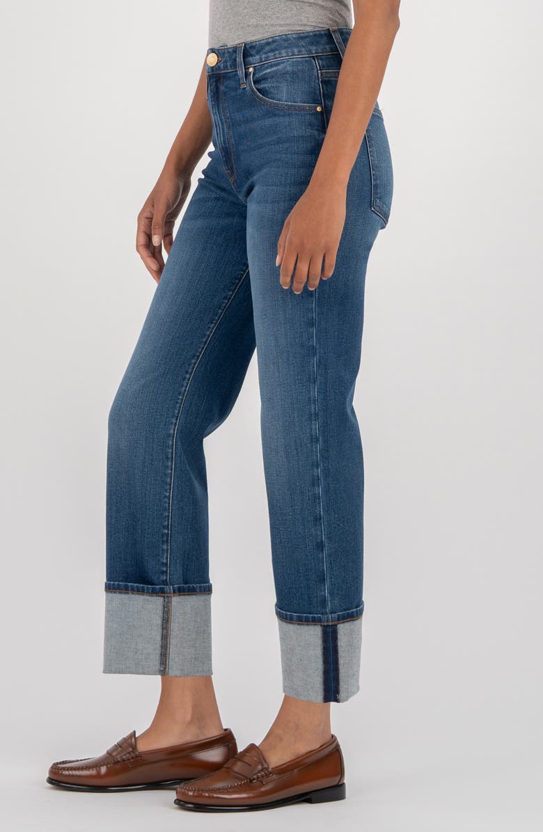 KUT from the Kloth Sienna High Waist Relaxed Straight Leg Jeans, Alternate, color, Admire