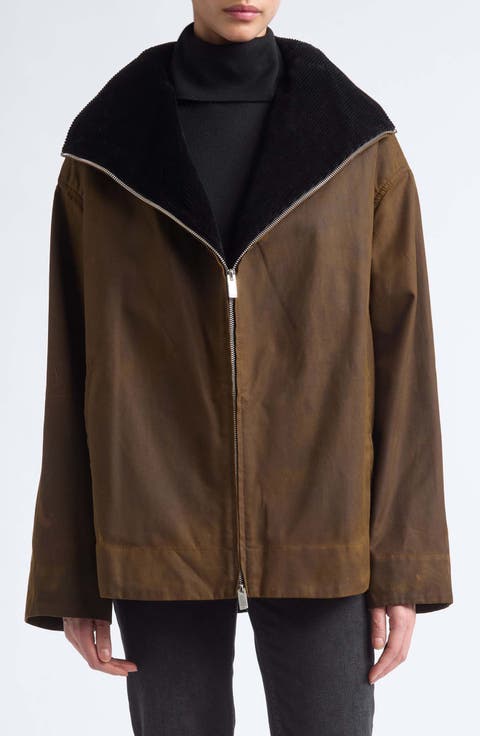 Country Funnel Neck Waxed Cotton Jacket