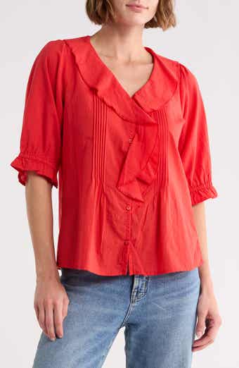 Romantic Ruffle Button-Up Shirt