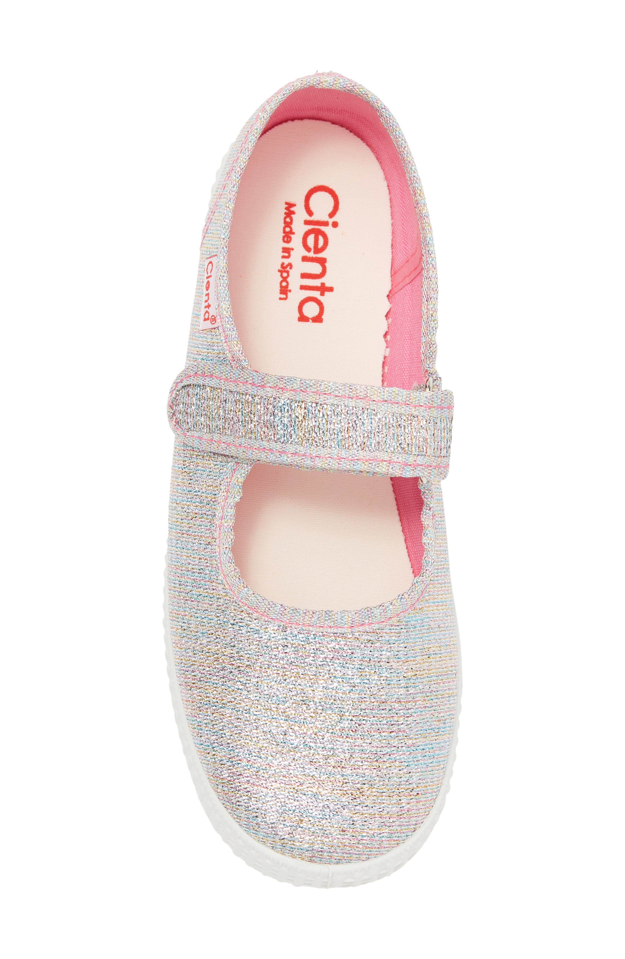 Cienta Mary Jane Sneaker, Alternate, color, Light Rainbow Sparkle