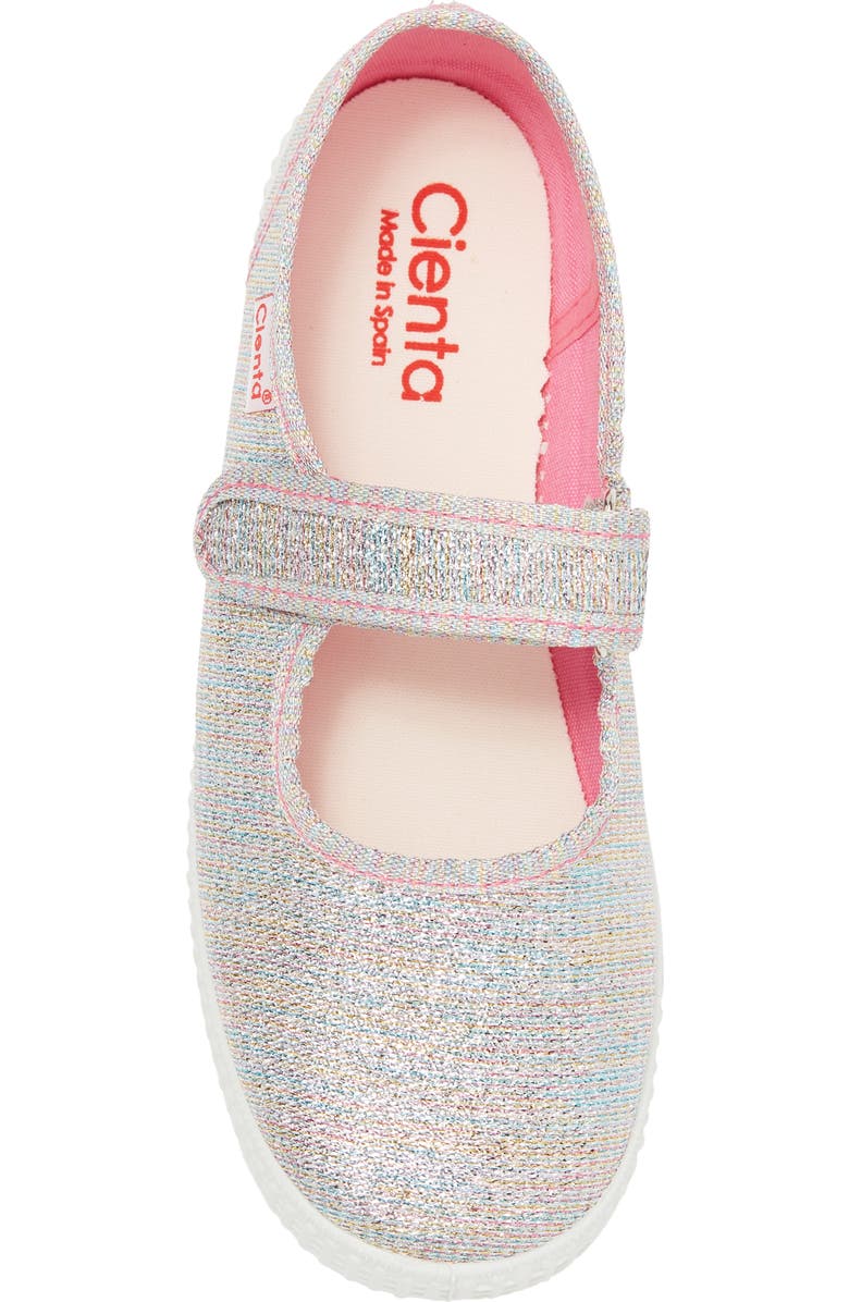 Cienta Mary Jane Sneaker, Alternate, color, Light Rainbow Sparkle