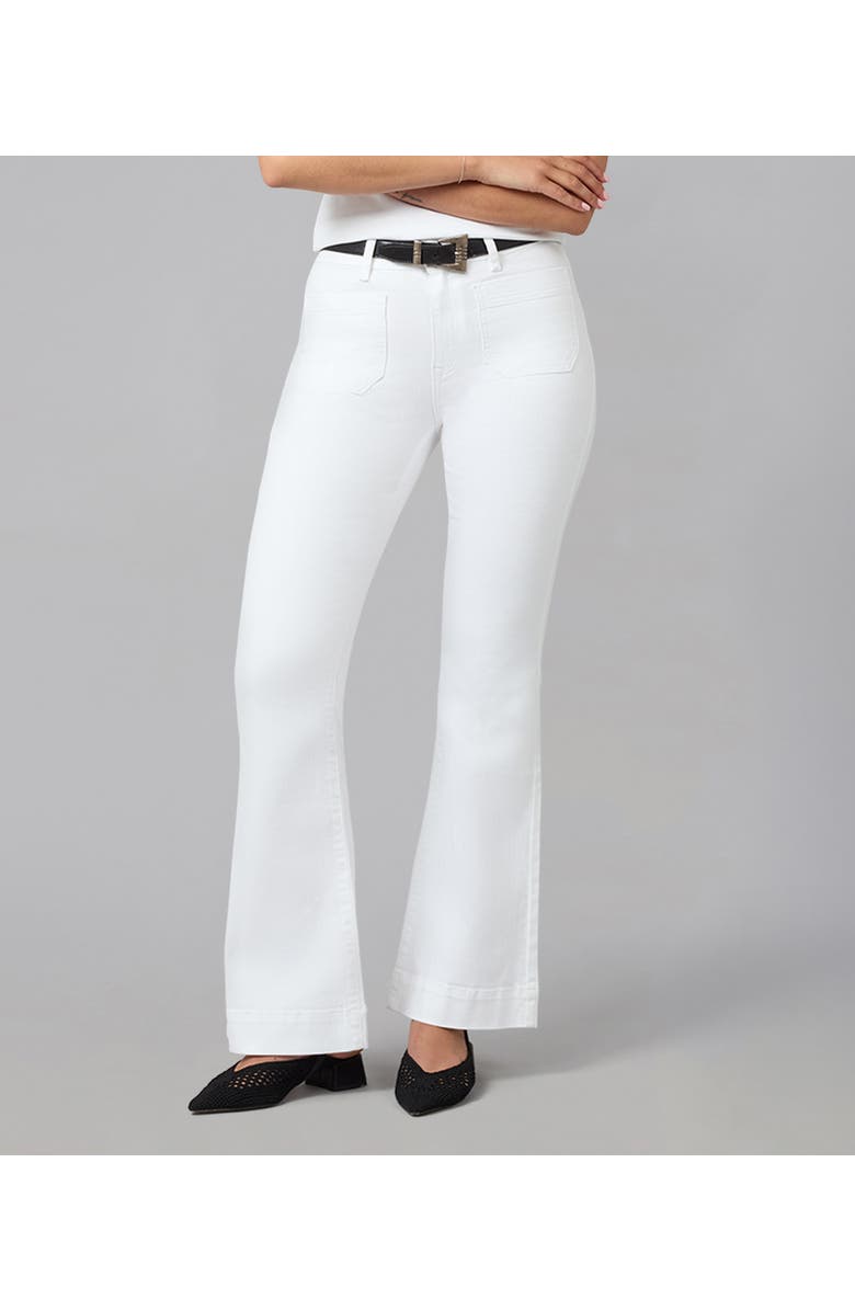 Lola Denim Alice High Rise Flare Jeans, Main, color, White