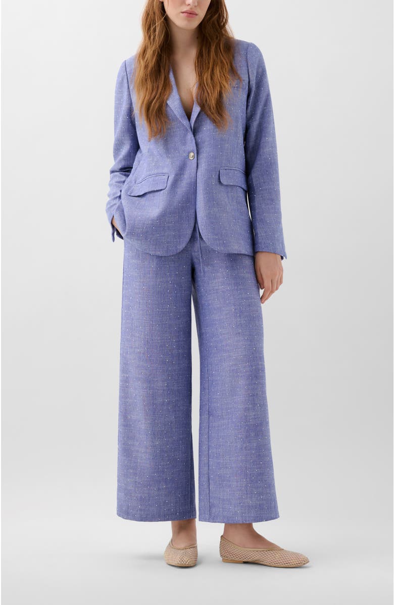 Scalpers Linen Studs Blazer, Alternate, color, Indigo