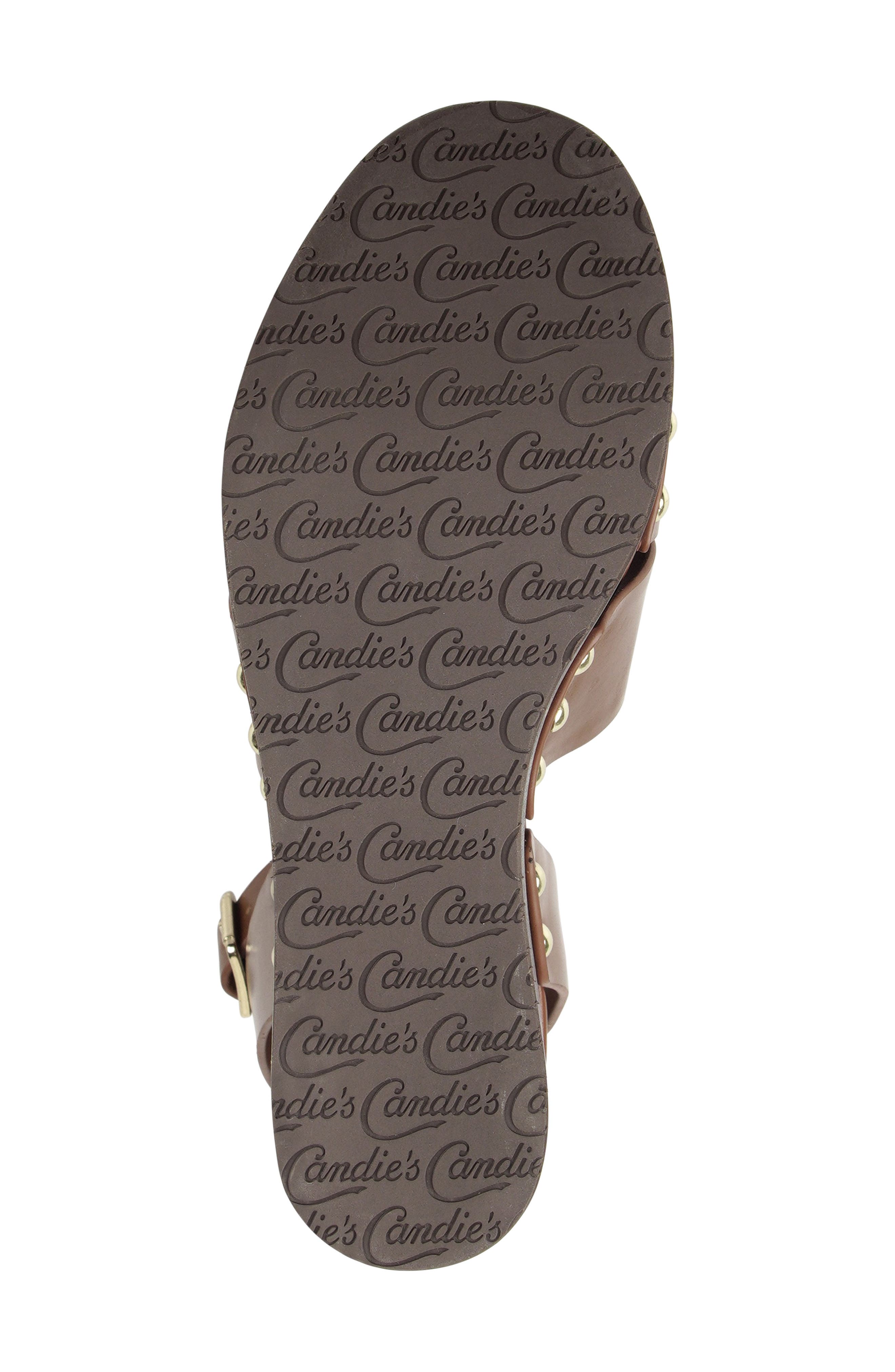 Savoyy Faux Leather Wedge Sandal, Alternate, color, BROWN