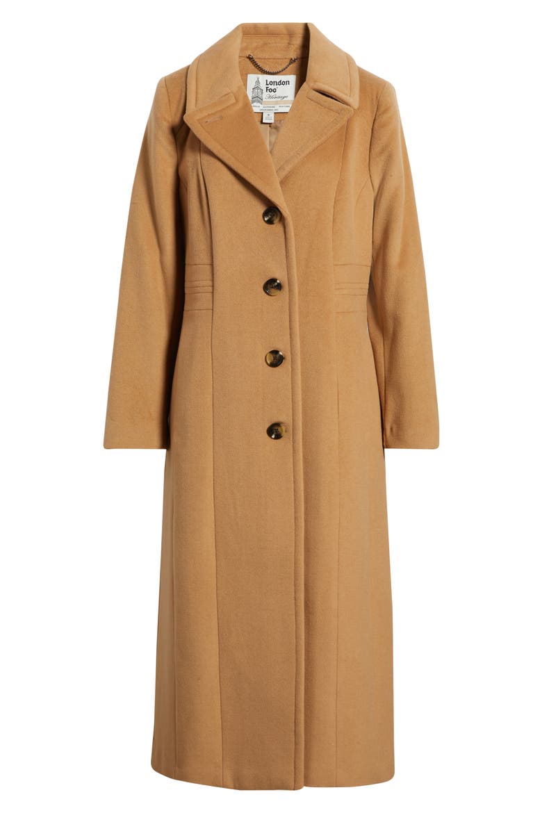 Wool Blend Longline Coat, Alternate, color, CAMEL