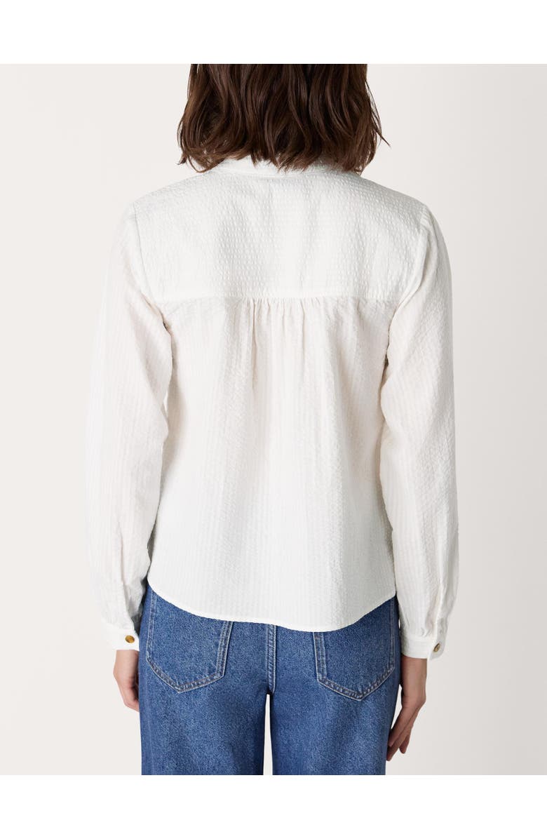 Whistles Textured Frill Shirt, Alternate, color, White