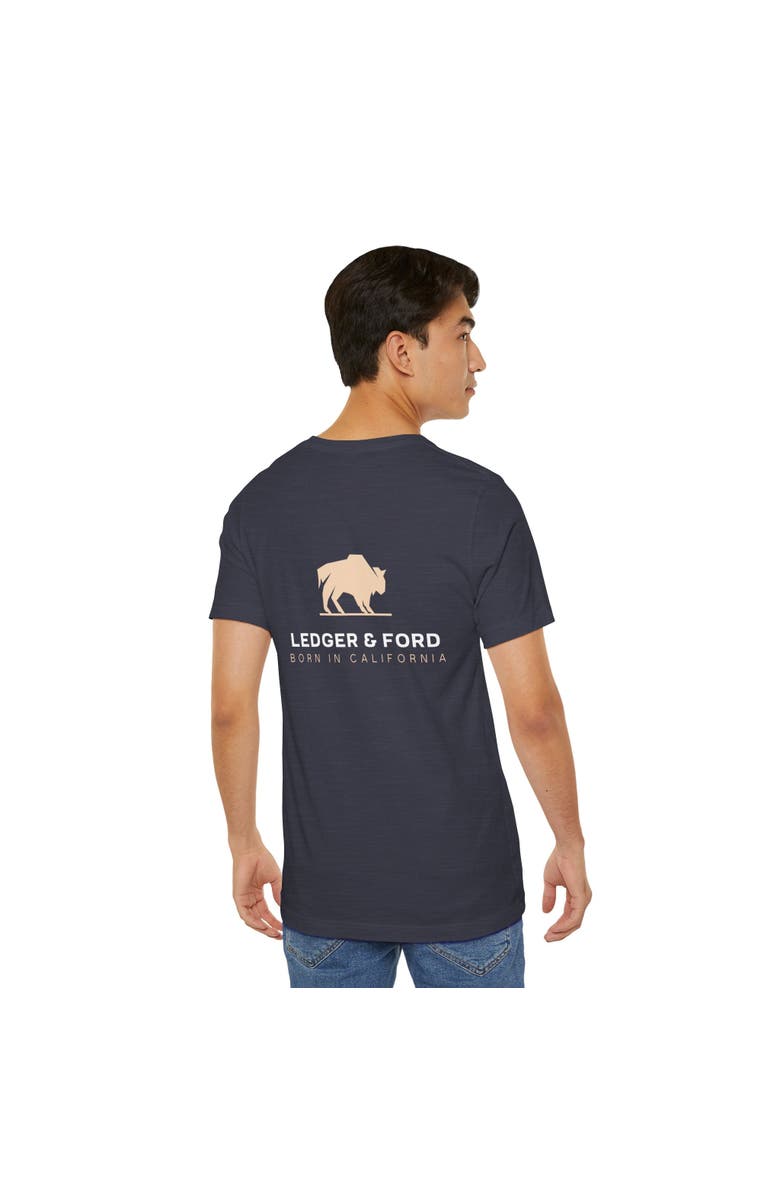 Ledger & Ford L&F Bull Graphic Tee, Alternate, color, Navy