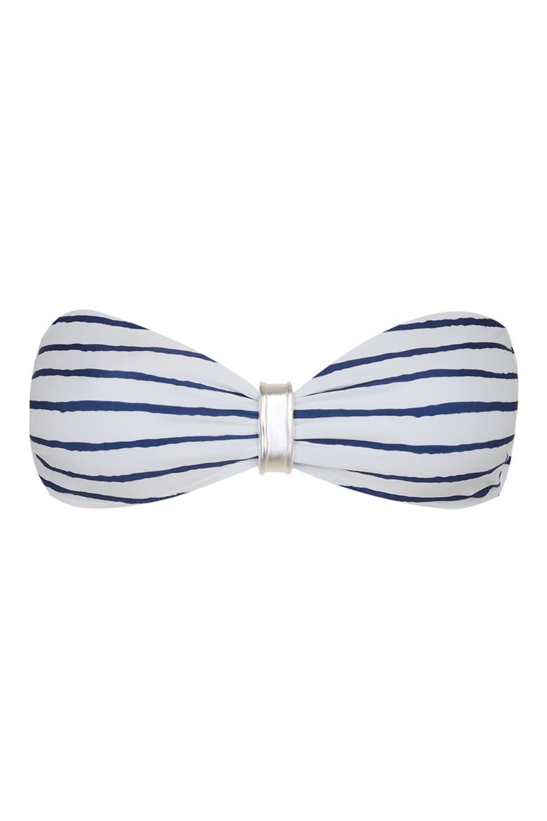 Symphonie Sunny Bandeau Bikini Top, Alternate, color, WHITE MULTI
