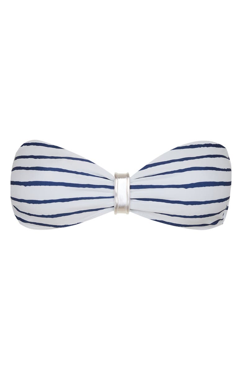 ViX Paula Hermanny Symphonie Sunny Bandeau Bikini Top, Alternate, color, White Multi