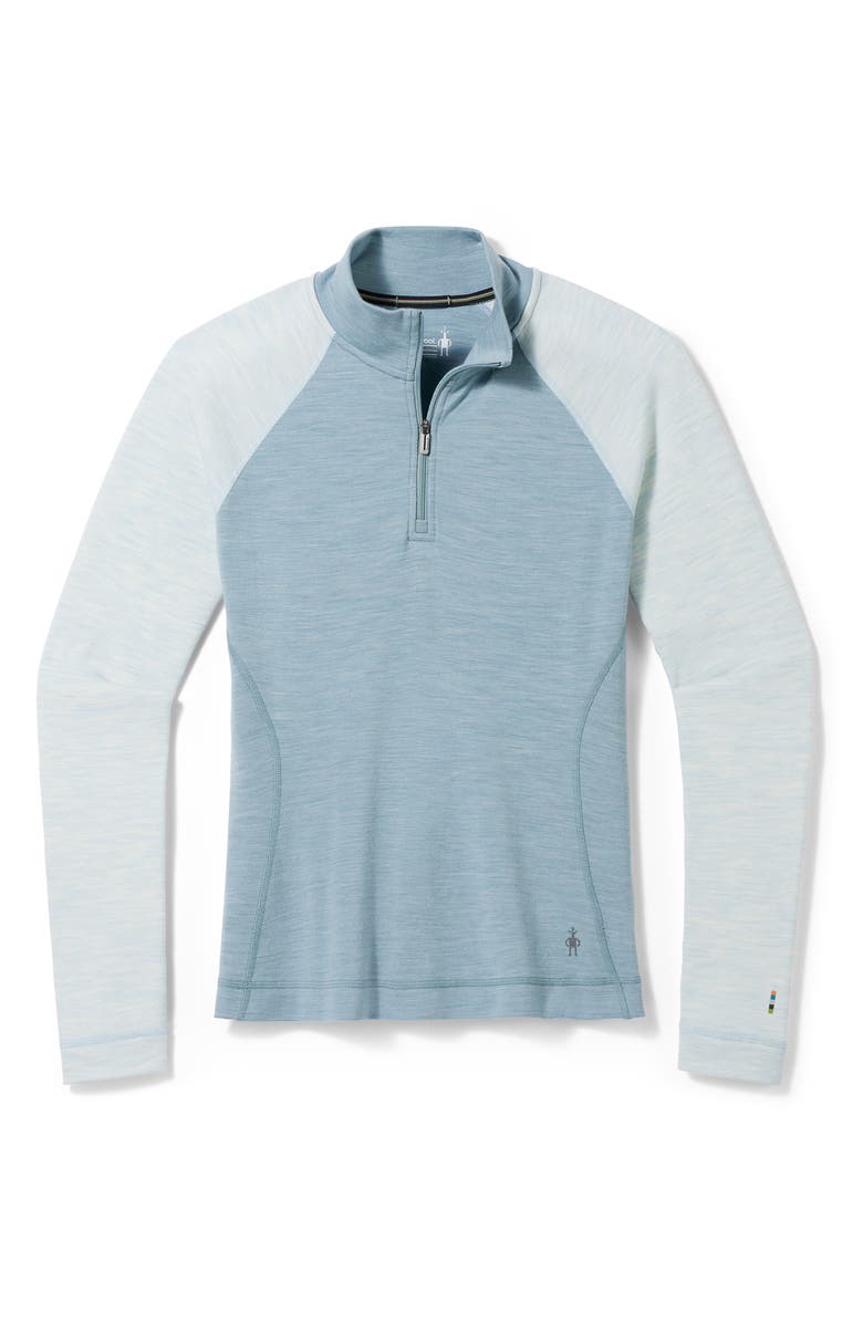 Smartwool Classic Thermal Quarter Zip Merino Wool Base Layer Top, Alternate, color, 