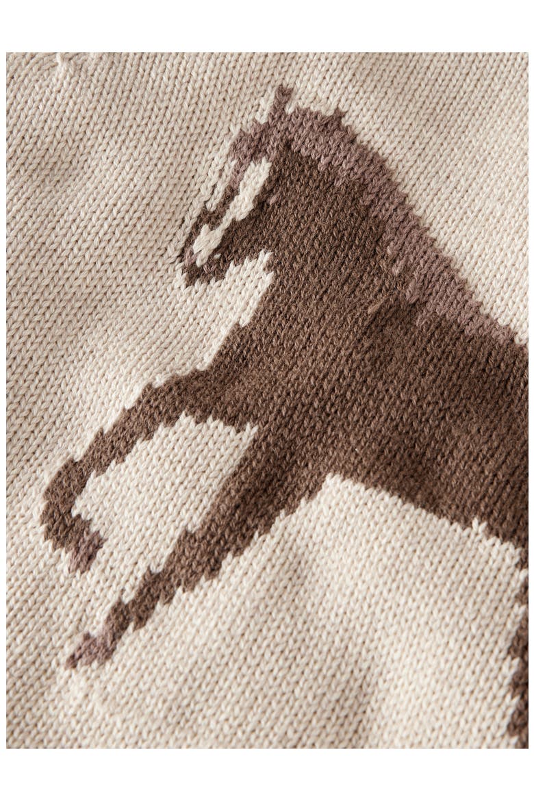 Kids' Organic Cotton Horse Sweater, Alternate, color, LP HORSE