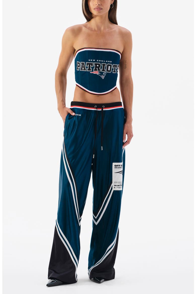 New England Patriots Chevron Track Pants, Alternate, color, NAVY