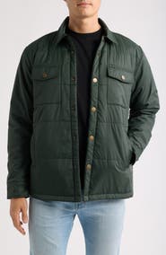 DARK SEAS Machinist Quilted Snap-Up Shirt Jacket