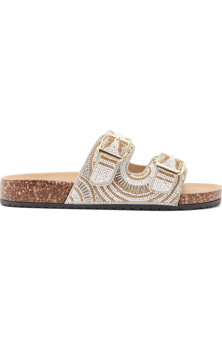 TOP MODA Spring Slide Sandal, Alternate, color, Gold Bead