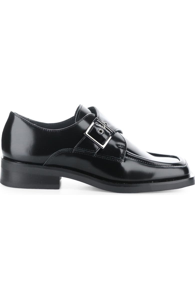 Bos. & Co. Eliza Moc Toe Monk Strap Loafer, Alternate, color, Black
