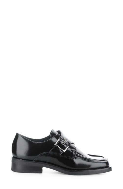 Bos. & Co. Eliza Moc Toe Monk Strap Loafer In Black