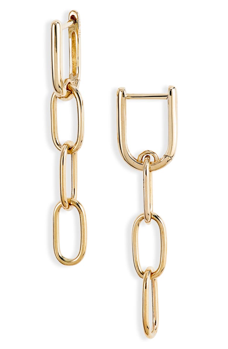 Bony Levy Ofira 14K Gold Linear Link Earrings, Main, color,