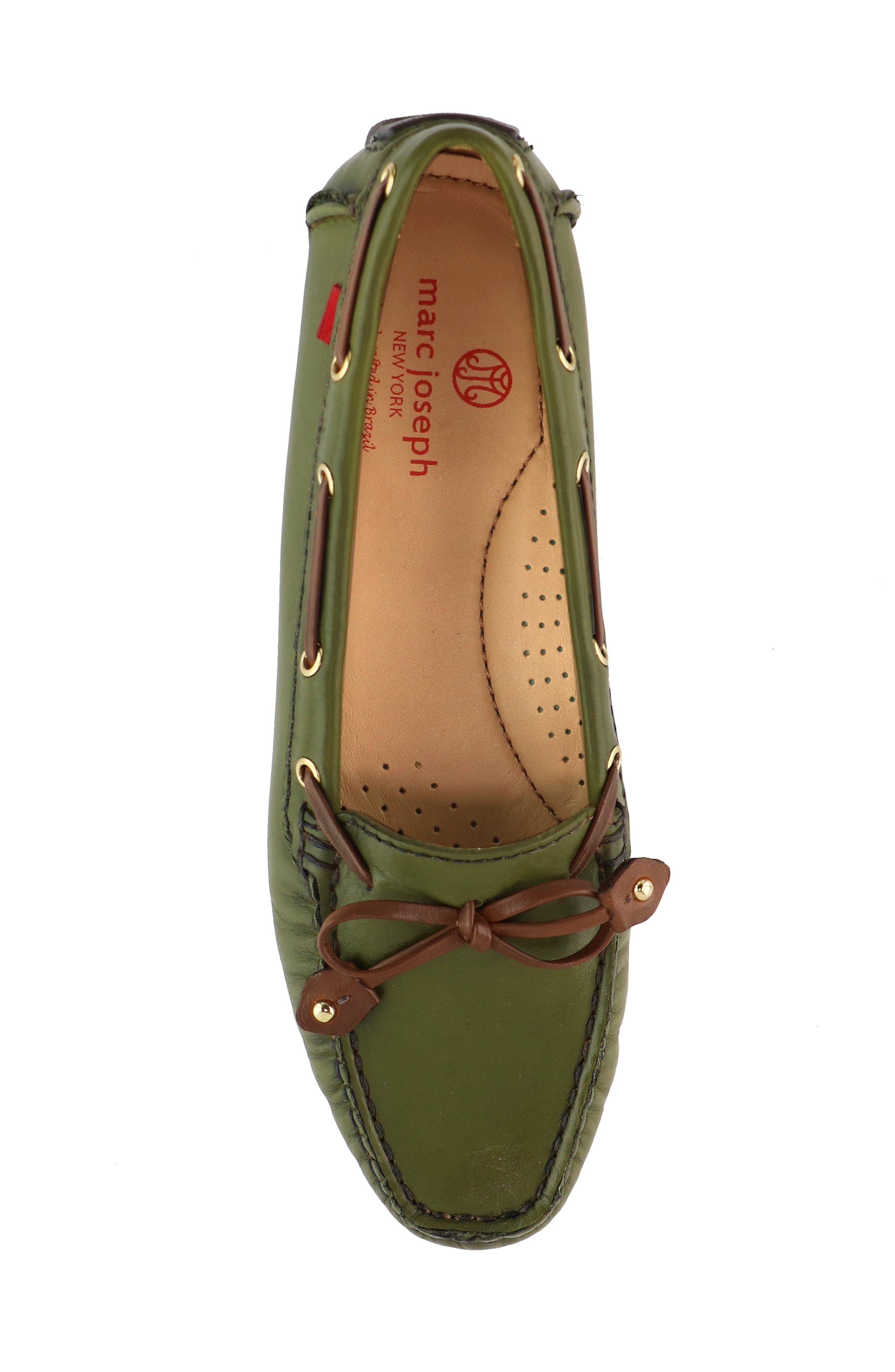 Cypress Hill Leather Tiebow Driver Loafer, Alternate, color, Olivewood Napa