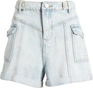BLANKNYC Perry Cargo Pocket Organic Cotton Mom Shorts