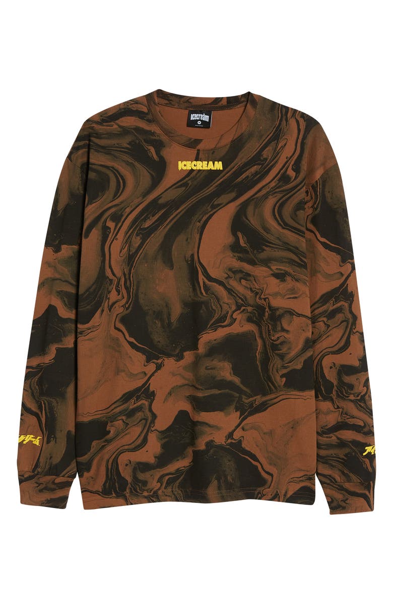 ICECREAM Marble Crewneck Sweatshirt, Alternate, color, 