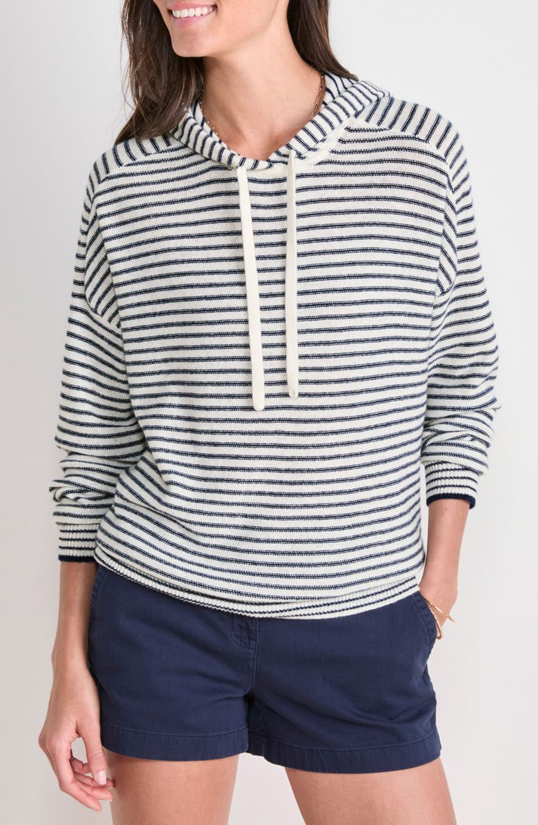 vineyard vines Stipe Cashmere Hoodie Sweater, Main, color,