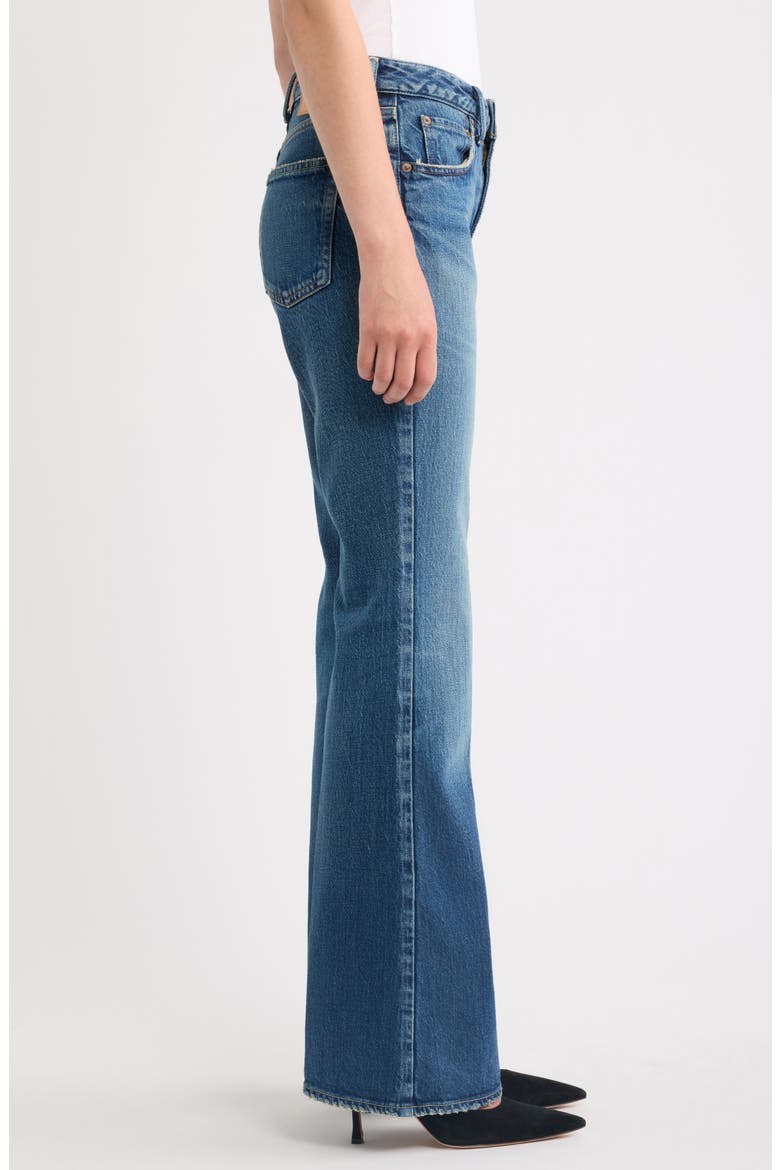 '70s High Waist Flare Jeans, Alternate, color, BLUE