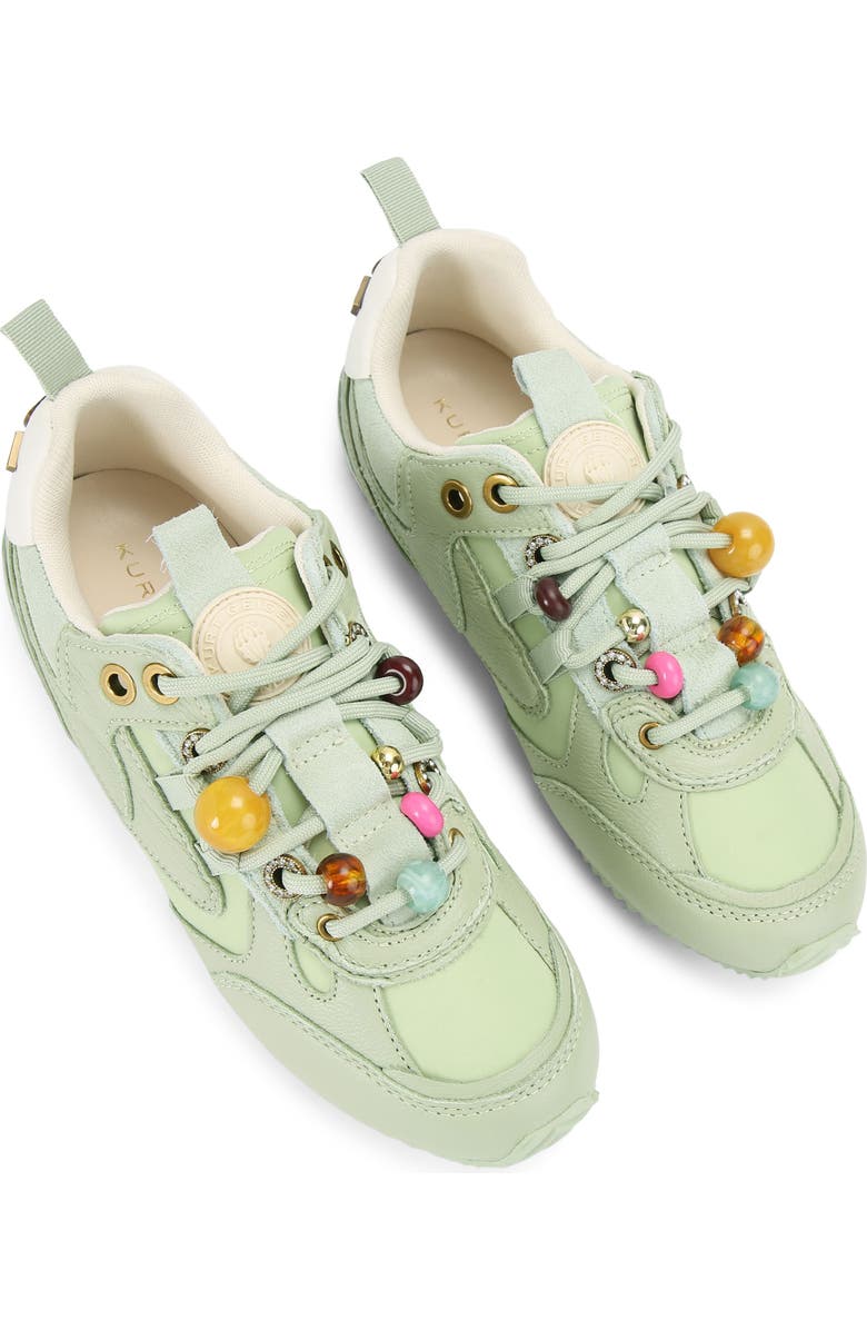Kurt Geiger London Kurt Bead Slim Runner Sneaker, Alternate, color, Light/ Pastel Green