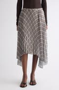 Acne Studios Plaid Bias Cut Pleated Skirt