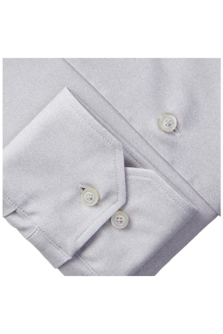 4Flex Stretch Modern Fit Light Grey Knit Dress Shirt, Alternate, color, LIGHT GREY
