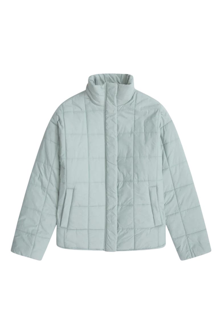 Nina Grid Quilted Padded Jacket, Main, color, Mint