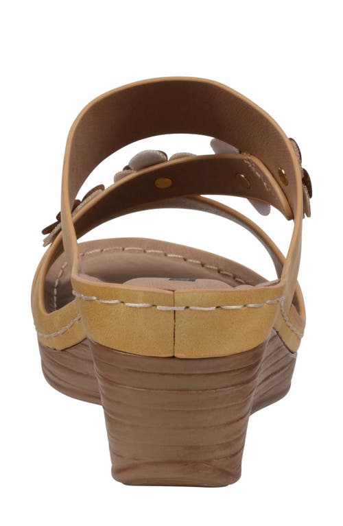 Gc Shoes Halia Wedge Sandal In Yellow