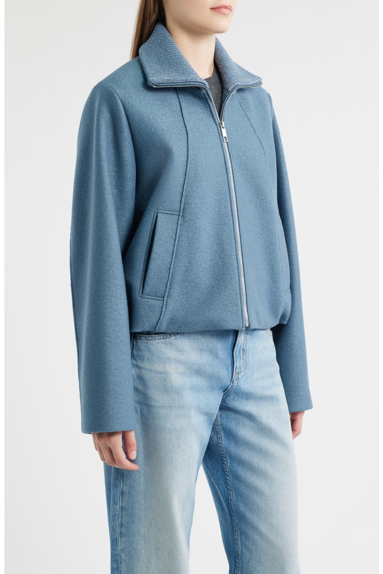 Cundalini Wool Bomber Jacket, Alternate, color, TANZANITE