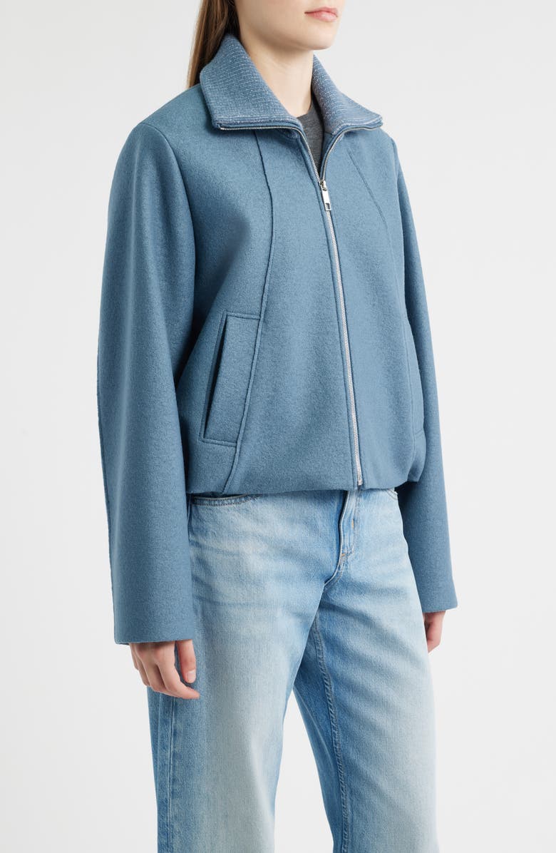 BOSS Cundalini Wool Bomber Jacket, Alternate, color, Tanzanite