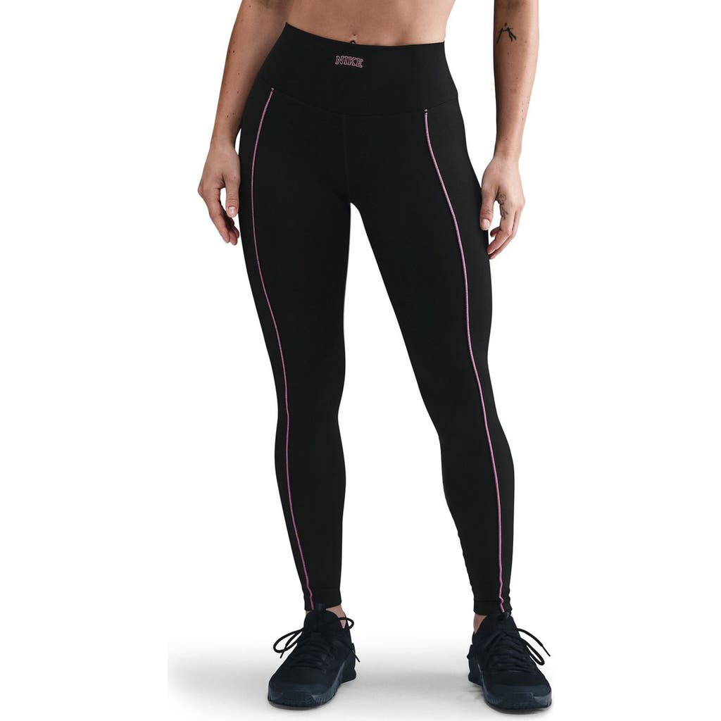 Nike Dri-fit One High Rise Tights In Black