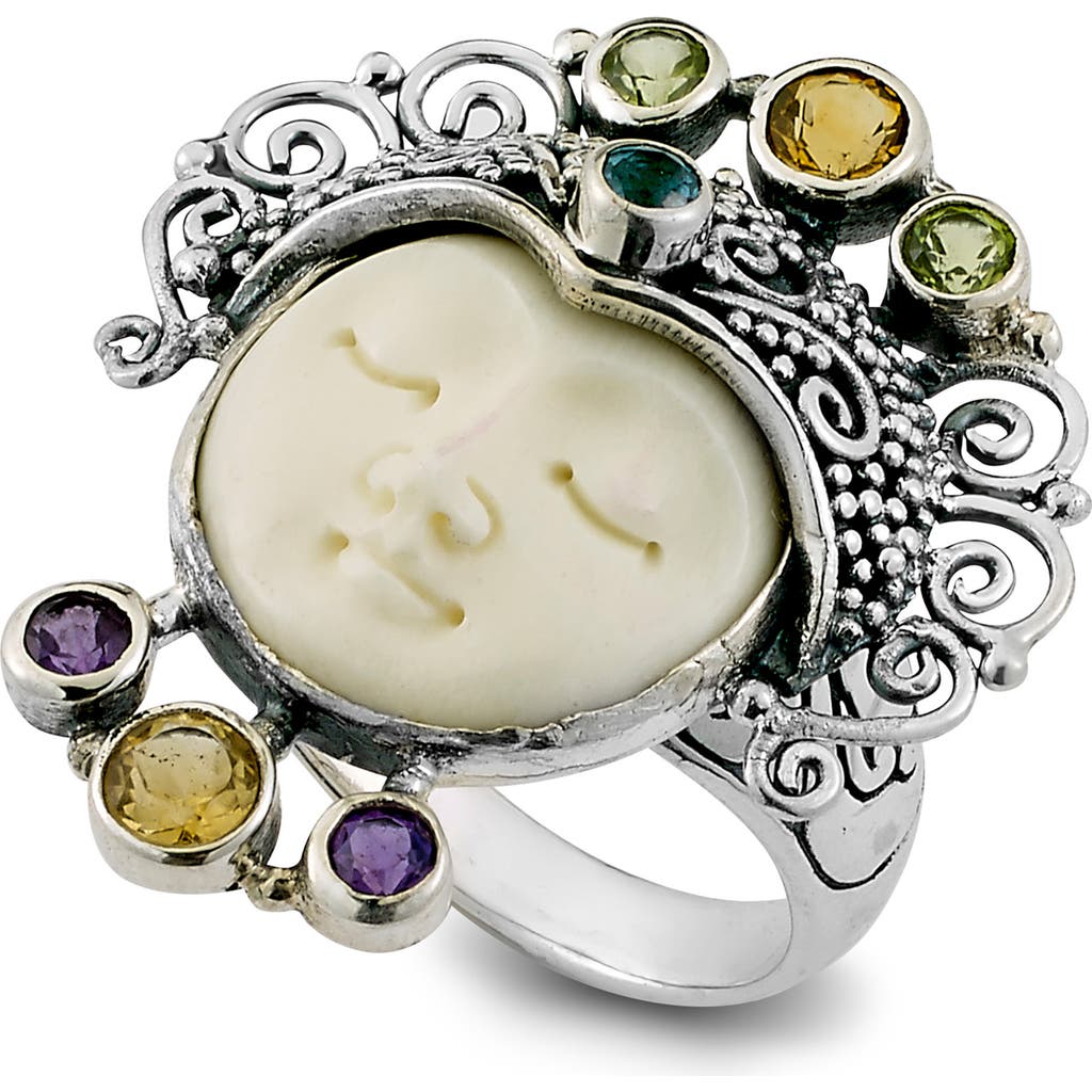 Samuel B. Multi Stone Goddess Ring In Multi