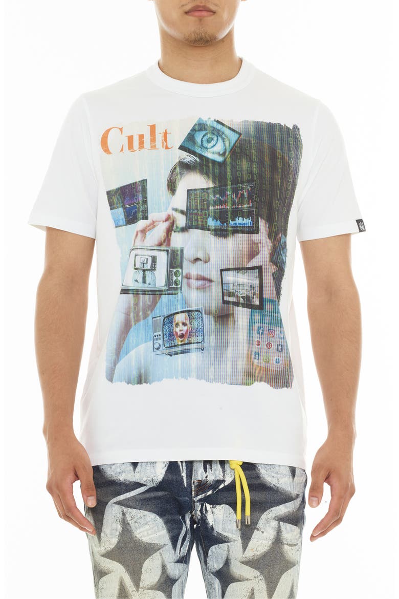 Cotton Graphic T-Shirt, Main, color, WHITE