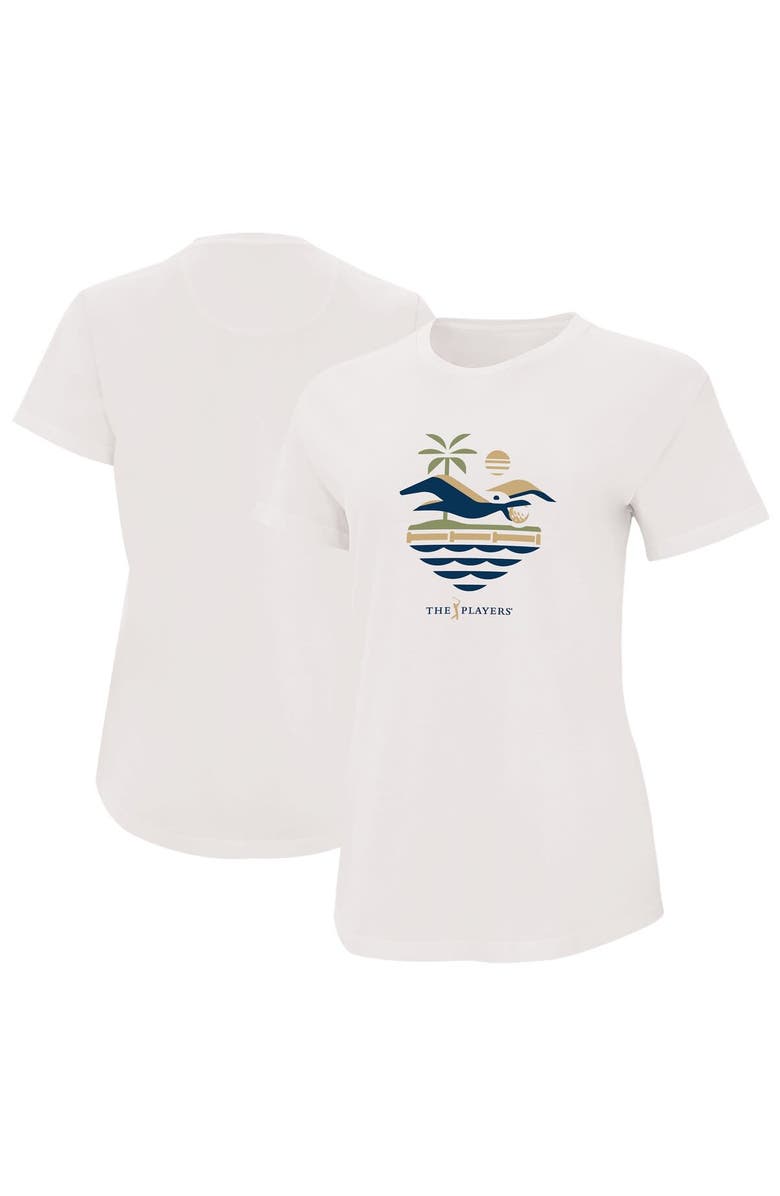 AHEAD Women's Ahead White THE PLAYERS Seagul Island Green Aurora T-Shirt, Main, color, White