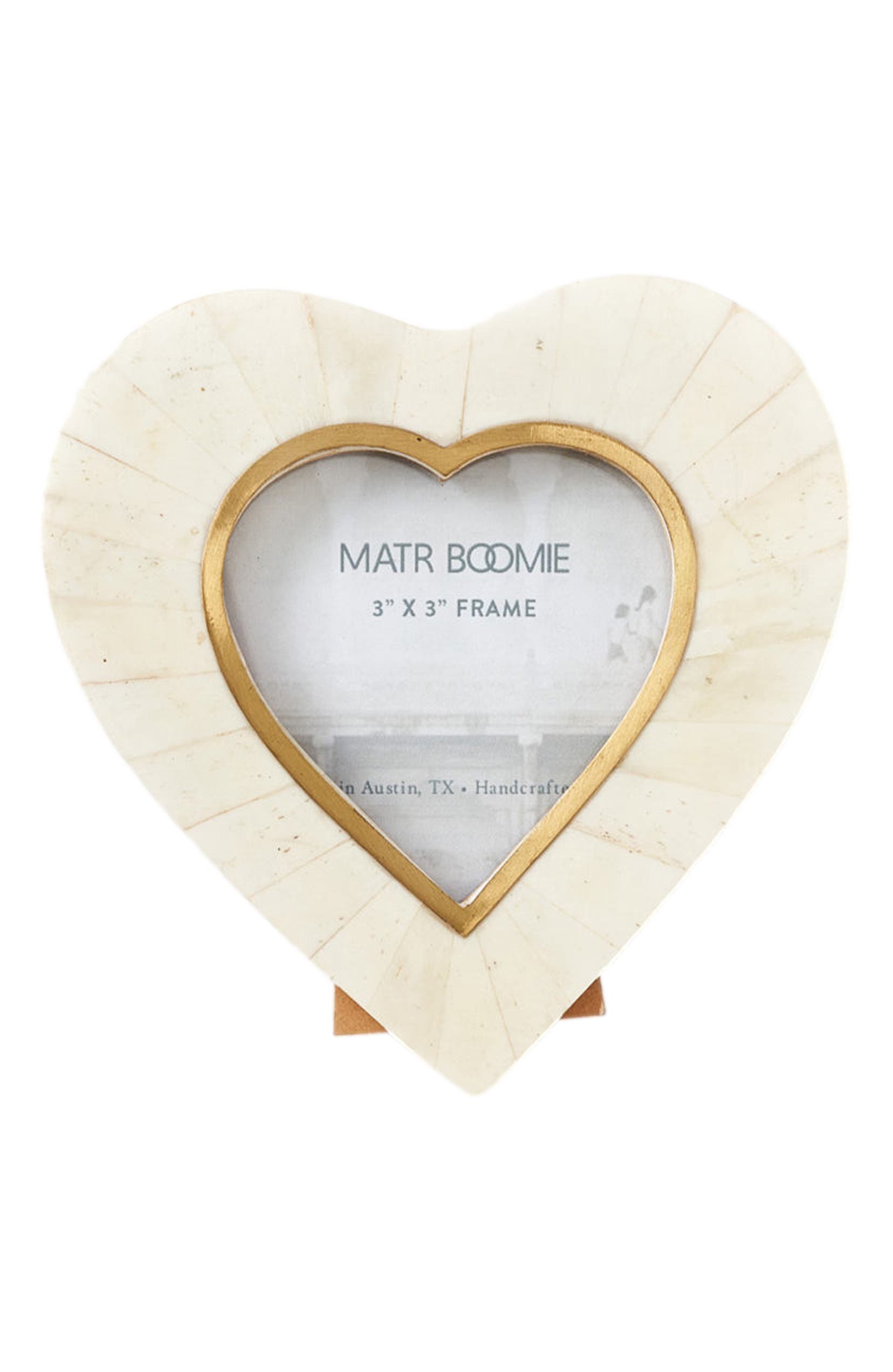 Matr Boomie Mukhendu Heart 3x3 Cream Picture Frame - Handmade - White, 3ft 0in x 3ft 0in