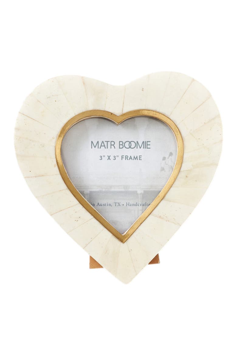 Mukhendu Heart 3x3 Cream Picture Frame - Handmade, Main, color, White