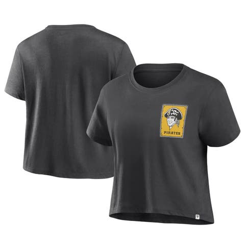 Women's Fanatics Black Pittsburgh Pirates Heritage Franchise Legend Boxy T-Shirt