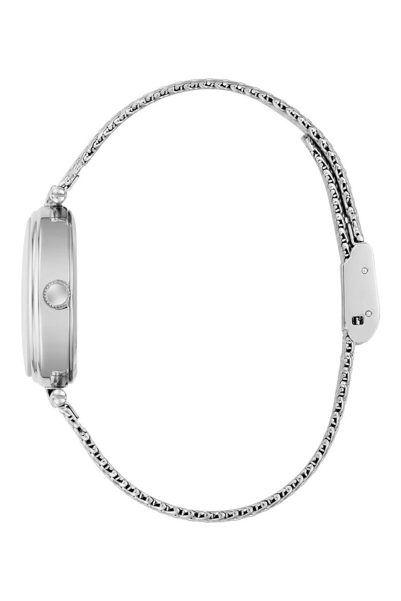 Ruby Oval Mesh Strap Watch, 24mm, Alternate, color, SILVER TONE