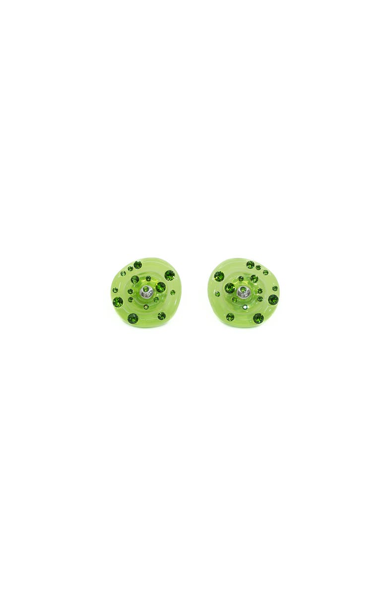 FRY POWERS SUN POWERS Resin Saucer Earrings, Main, color, Green