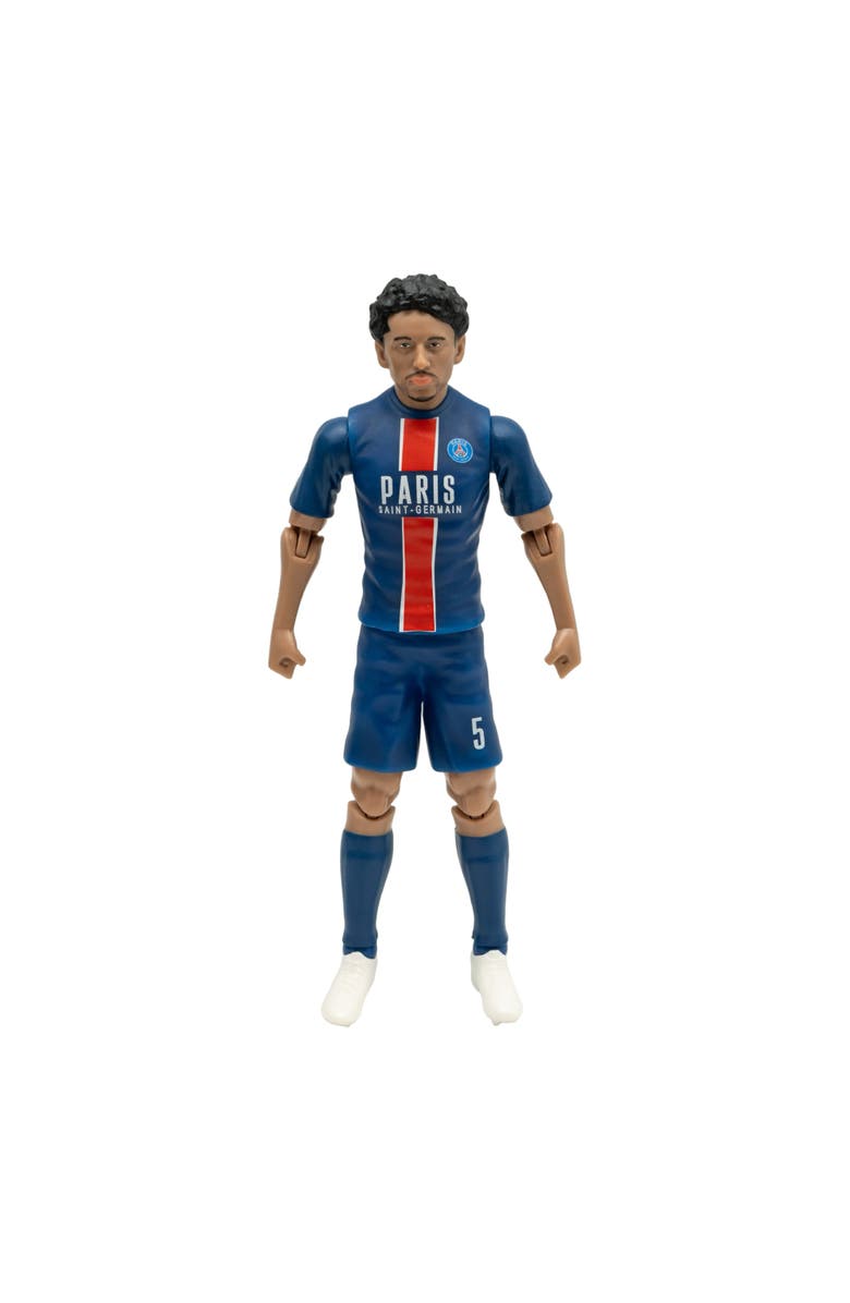 Banbo Toys Sockers Paris Saint-Germain Marcos "Marquinhos" Aoas Correa 8" Soccer Action Figure, Main, color, Blue