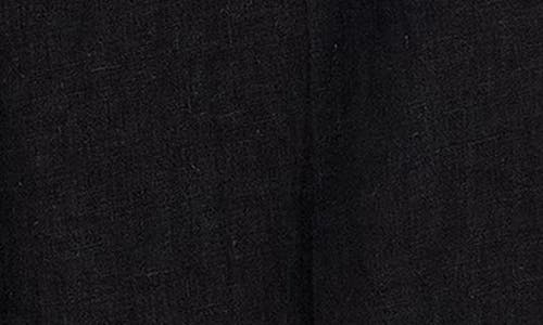 Madewell Patch Pocket Linen Flare Pants In Jet Black